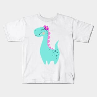 Cute Dinosaur Baby Girl Kids T-Shirt